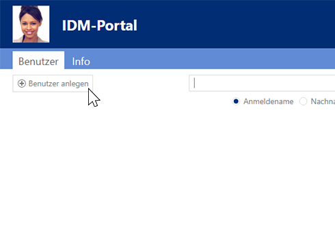 Benutzer anlegen im IDM-Portal