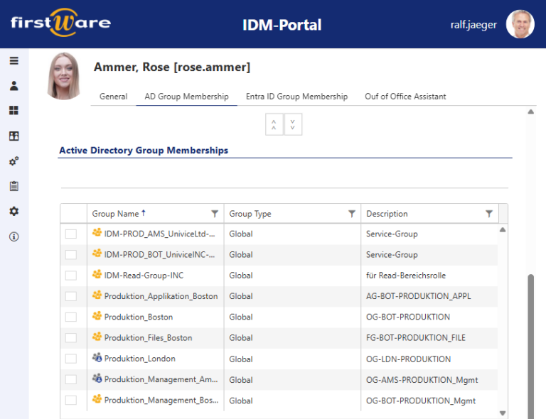 First Idm Interface AD authorization audit – Control and clarity with the IDM-Portal