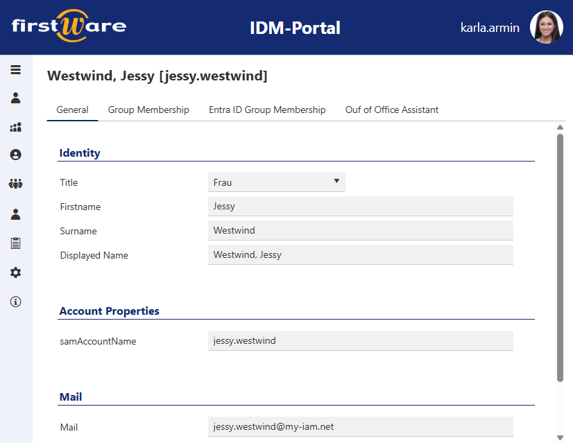 Comprehensive role concept in the IDM-Portal (here: read role) Comprehensive role concept in the IDM-Portal (here: read role)