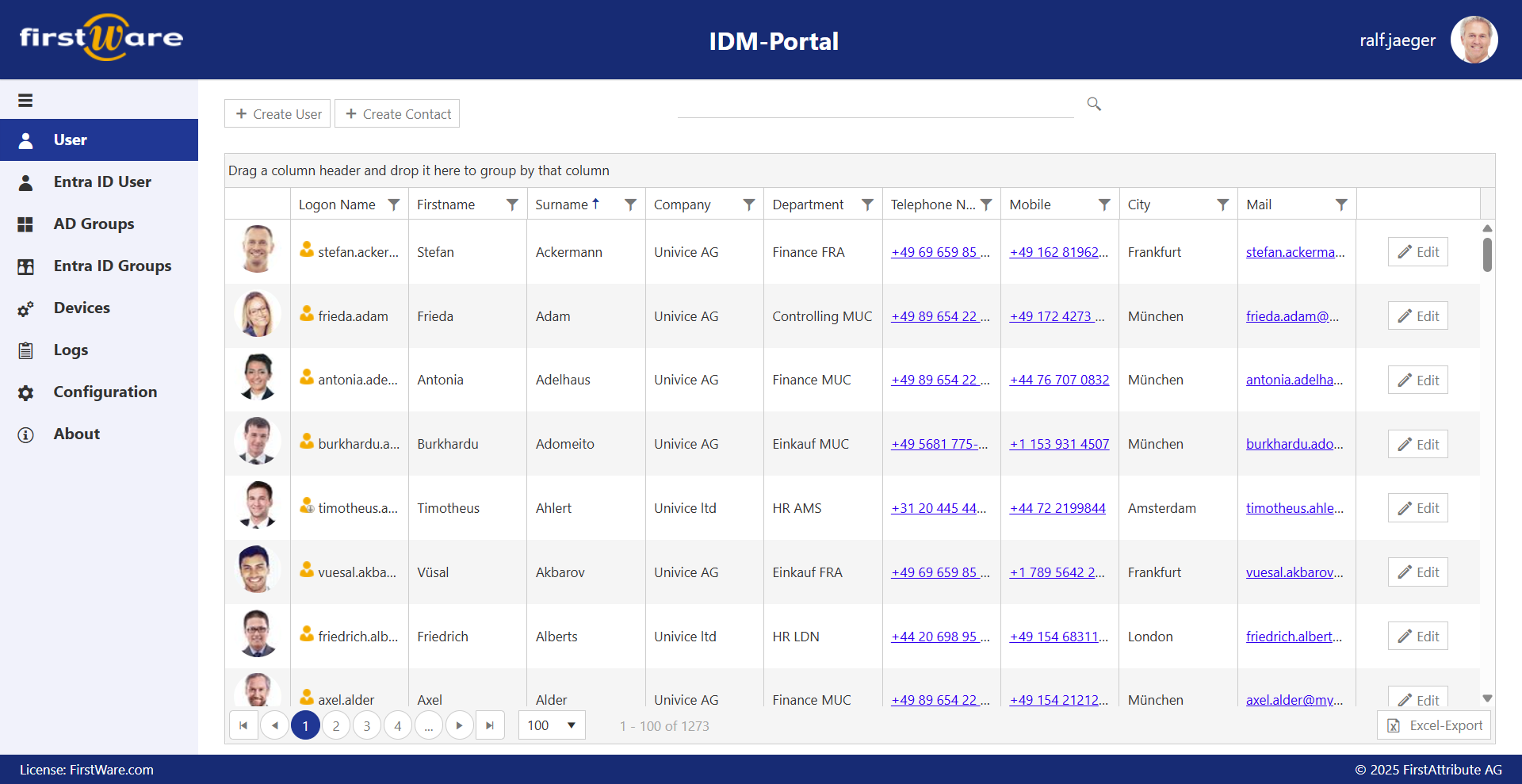 Complete Identity Overview with IDM-Portal Complete Identity Overview with IDM-Portal